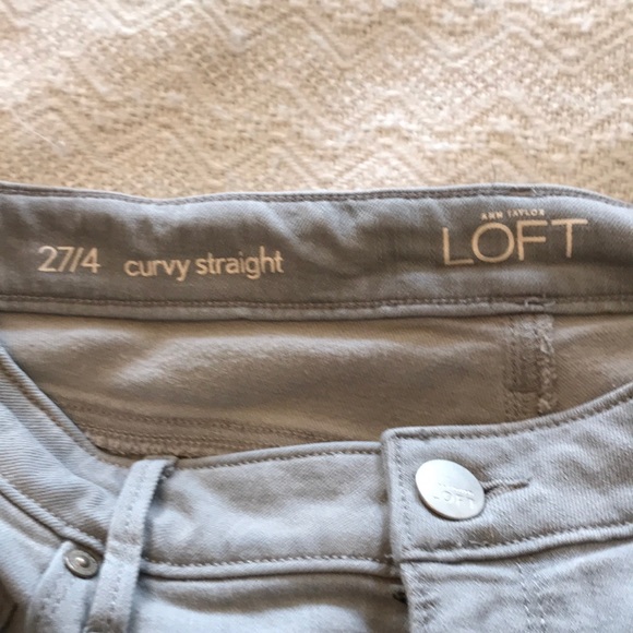 Ann Taylor Loft Curvy Straight Grey Jeans - Picture 6 of 6
